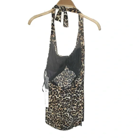 MAGICSUIT Sophie Leopard Tankini bathing suit top Black/brown NWT - Picture 10 of 11